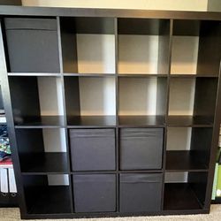 Ikea Shelf  Brown With Baskets 