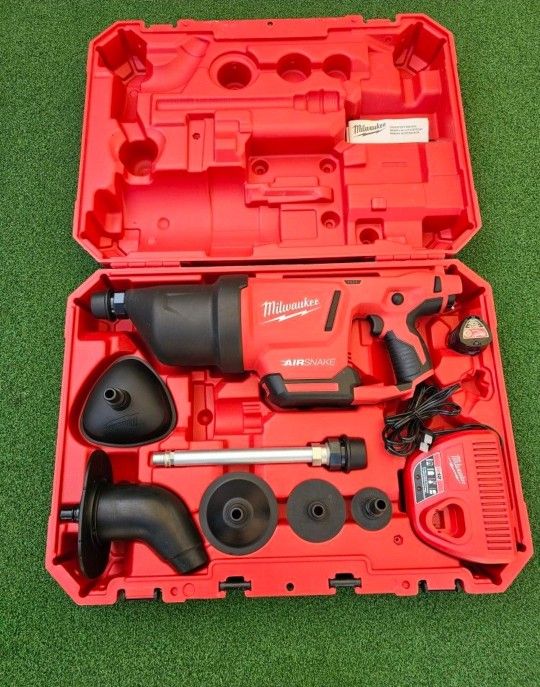 Milwaukee 2572B-21 m12 Airsnake drain cleaner air gun kit