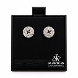 925 Sterling Silver 0.64Ct MOISSANITE Round Stud Earrings