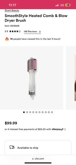 SmoothStyle Heated Comb & Blow Dryer Brush