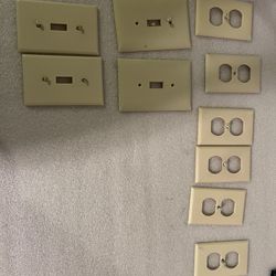 Single switch Wall Plate and outlets plates old school 