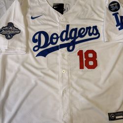 Dodgers World Series Champions Jersey Yamamoto XXL