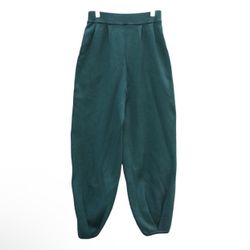 Women's Teal High-Waisted Knit Jogger Sweatpants, S