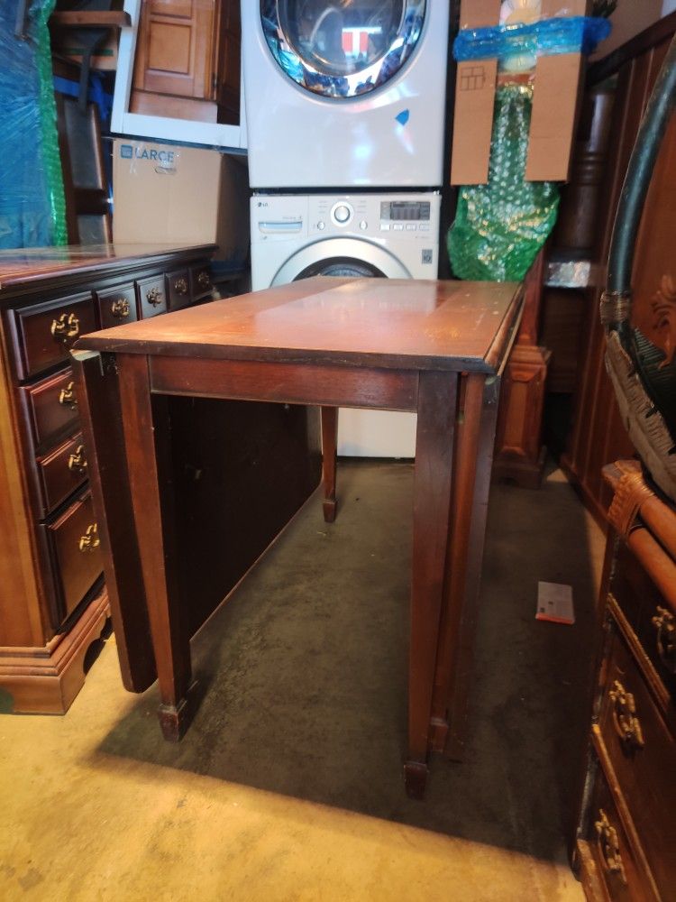 Oak Dining Room Table Extendable X2 Fold Wing