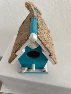 Hand Painted Wooden Coastal Birdhouse