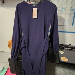 Elegant Brand New Navy Blue Size Small Dress