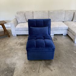 🎊BRAND NEW 🎊 Ball & Cast 4 in 1 Convertible Sleeper Chair, Velvet Single Sofa Bed with Side Pockets,Pull Out Couch with Adjustable Backrest and Pill