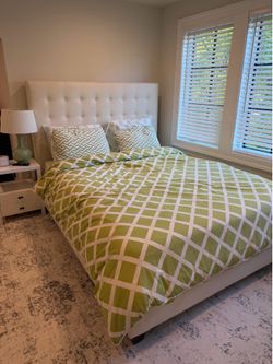 Queen Fabric Bed