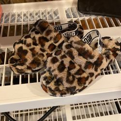 UGG cheetah slides
