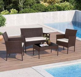 4-Piece Wicker Patio Set - BY4L-Z3-VN