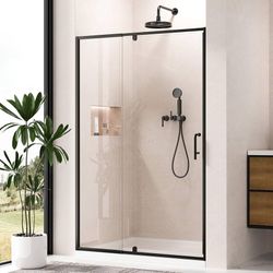 New And Well Packaged Pivot Shower Door, 44-48" W x 72" H Semi-Frameless Pivot Swing Glass Shower Door, 1/4"(6mm) Clear SGCC & ASNI Tempered 