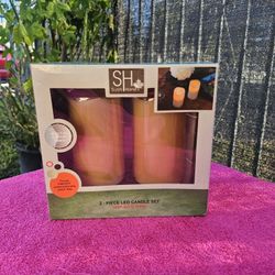 Home Candle 2 Piece LED Candle Set With Daily Timer By SH Suzy's Home