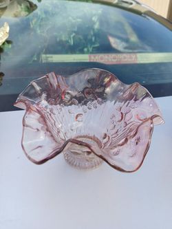 Fenton Glass  Shade Vintage Cabbage Rose