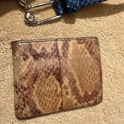 Mcqueen Snake Skin Leather Wallet