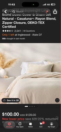 Casaluna Rayon Blend Duvet Cover & Sham Set