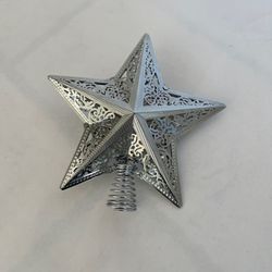 Silver metal tree topper - Star Sell for $5 