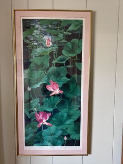 Lotus Pond Scene Artwork 