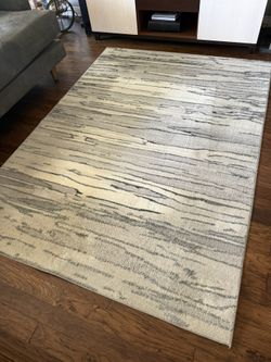 5 By 7 Gray/ Bone Abstract Area Rug 