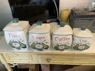 Italian Canister Ceramic Set