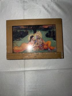 Wooden Radha Krishna Art