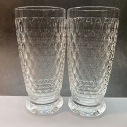 Set of (2) Villeroy & Boch Boston 13.5 oz. Highball Glasses. Used condition. 