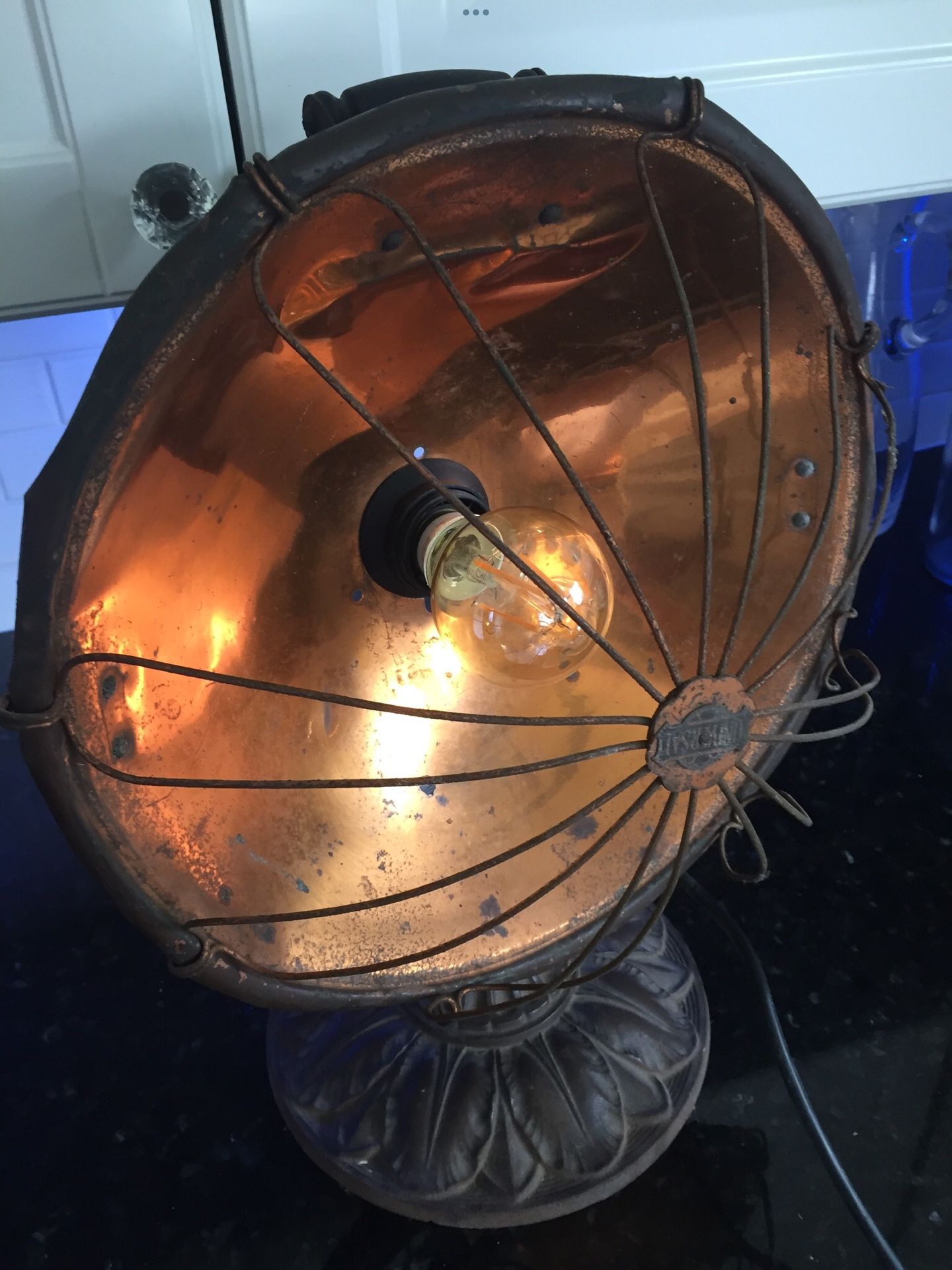 Antique Heater Repurposed Into LED Light