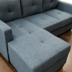 Blue sofa chaise sectional