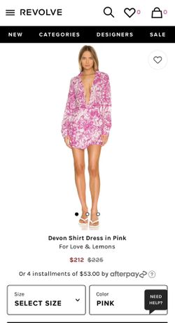 Devon Shirt Dress in Pink