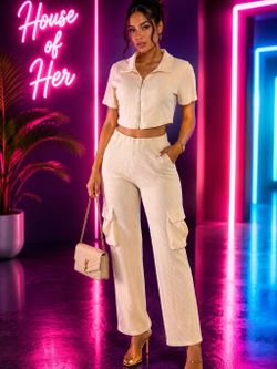 ✨ Cream Dream Two-Piece Pant Set