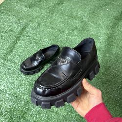 Black Prada Loafers size 6.5 women’s 