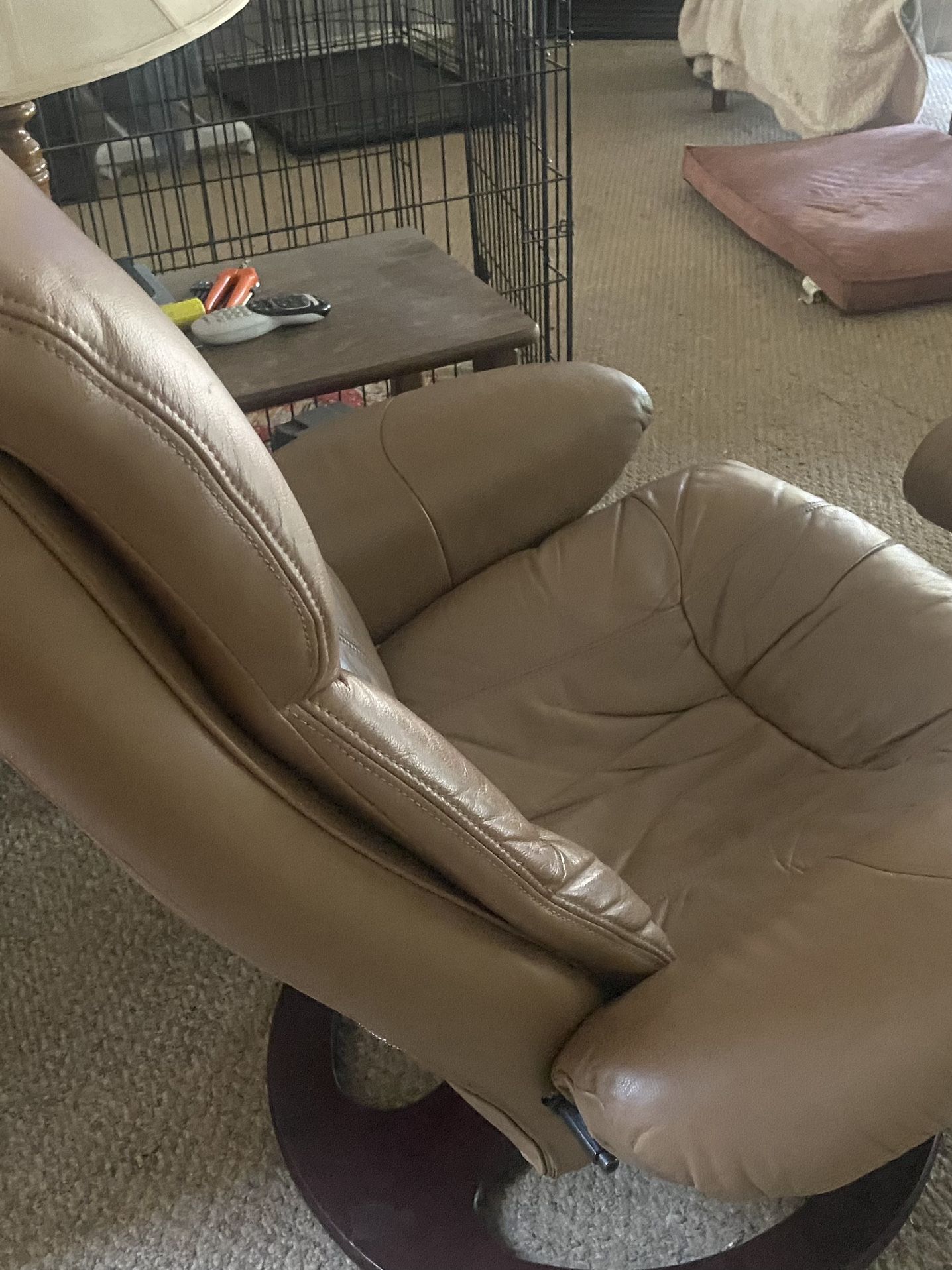 reclining chair with foot stool