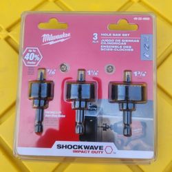 Milwaukee SHOCKWAVE Thin Wall Hole Saw High Speed Steel Kit (3-Piece