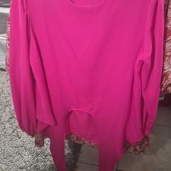 Blouse Pink, New Xlg