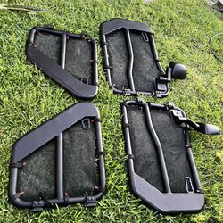 Jeep tube doors complete wrangler/gladiator made by rugged ridge