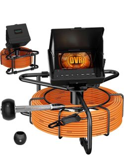 Sewer Camera with 32GB Audio & Video Recorder, Drain Camera 66ft with Meter Marker, 8 LEDs, 18mm IP68 Waterproof 1080P Probe, 4.3'' Endoscope for Smal