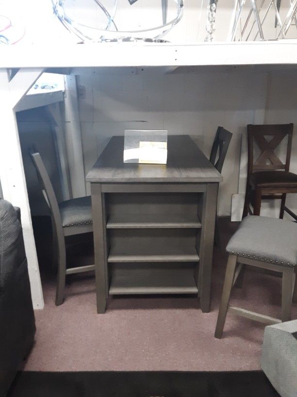 Table With Storage Two Chairs And Two Stools