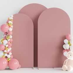  Wedding Arch Cover (7.2FT, 6.6FT, 6FT) Set of 3 Spandex Fitted Wedding Arch Stand Covers for Round Top Chiara Arch Backdrop Stands Cover for B