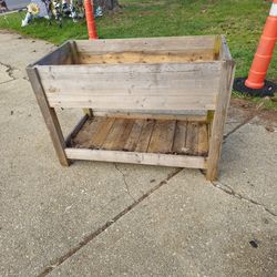 The price is firm freestanding wooden planter box