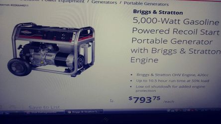 Briggs&stratton generator