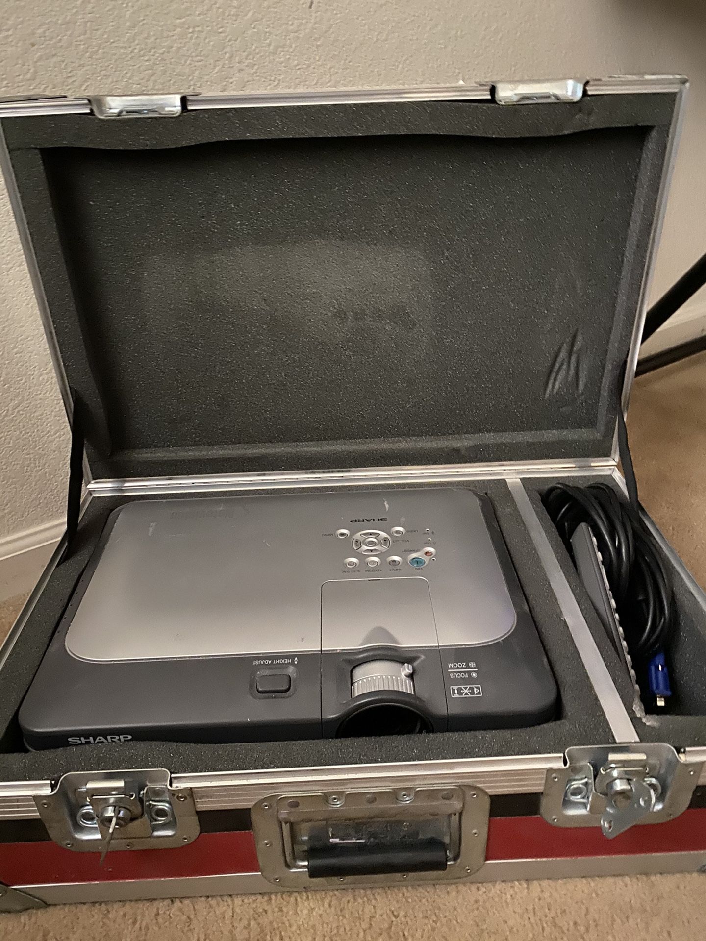 Sharp LCD Projector with hanging hardware