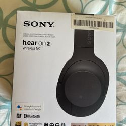 New Sony h.ear on 2 Wireless WH-H900N Grayish Black Headband Headset