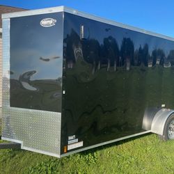 2024 Enclosed Black Cargo Trailer 6 X 24