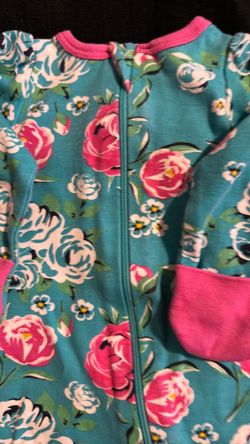 Baby Girl Floral Zip-Up Sleeper