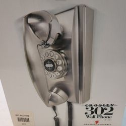 Crosley 302 Wall Power Vintage Chrome Corded Retro Push Button
