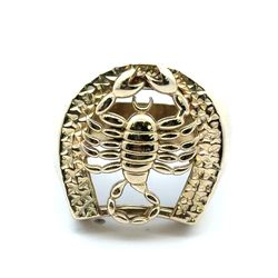 Men’s 14k Yellow Gold Horseshoe Scorpion Ring Size 10.5  GP3123832
