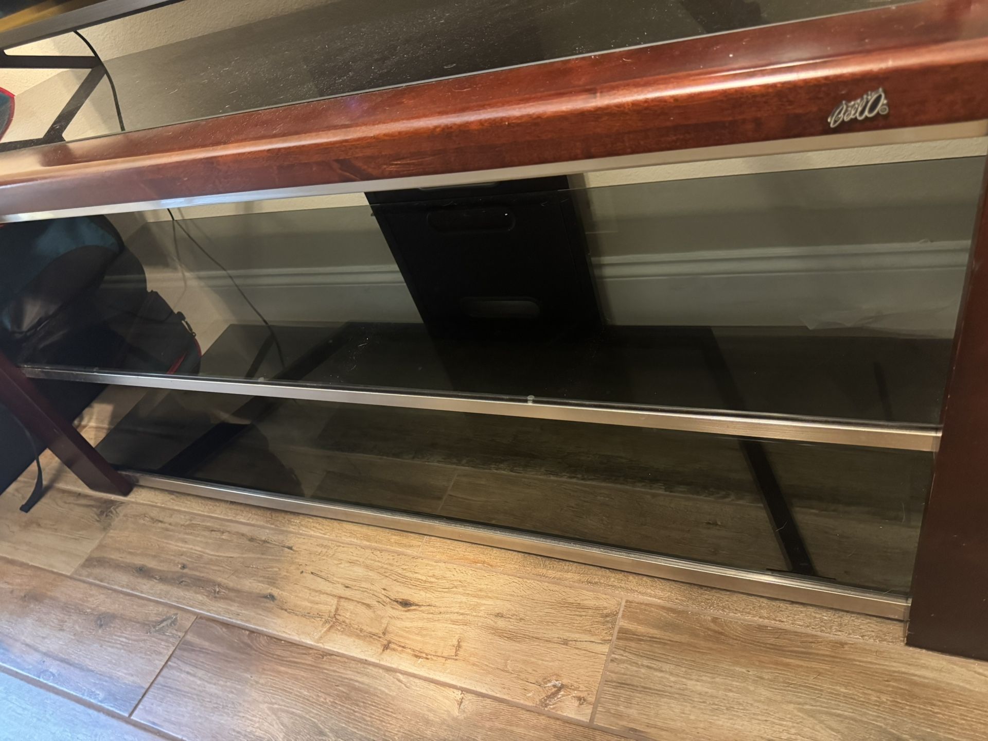 Glass and Wood TV stand