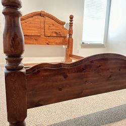 Solid Oak Bed Frame Queen/Full