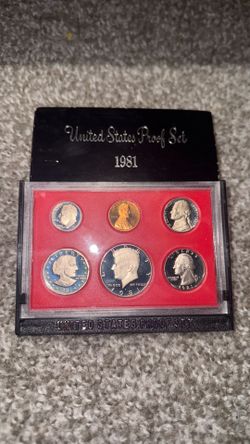 Rare 1981-S US Mint Proof Set – Type 2 / Clear S Variety (6 Coins)