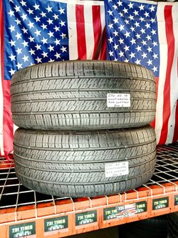 275/55R19 CONTINENTAL 4X4 CONTACT ALL SEASON 275 55 19 USED TIRES SET 
