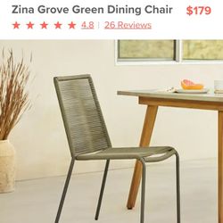 Zina Grove Green Dining Chair